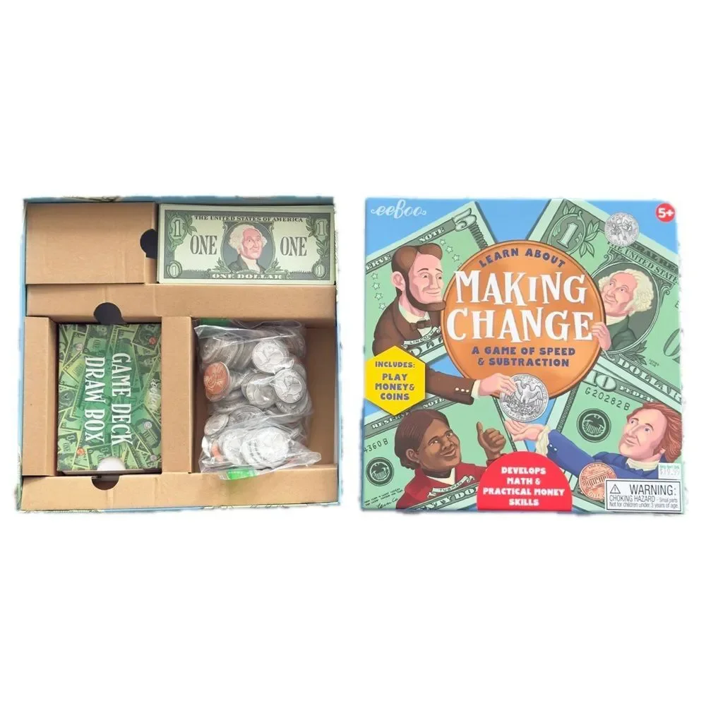 eeBoo Making Change Kids Children’s Game. Screen Free Learning. Gift.